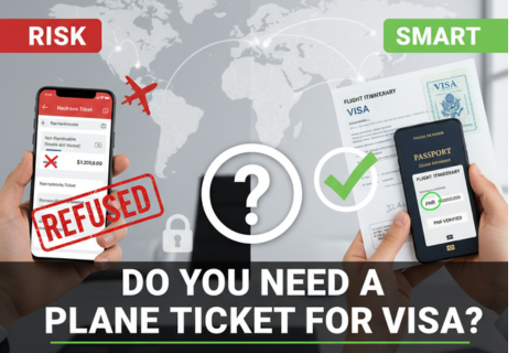 When applying for a visa, is it necessary to have purchased a plane ticket or made a flight reservation?