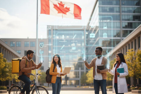 Way to earn money  in Canada  on-campus, off-campus, or remotely for international students