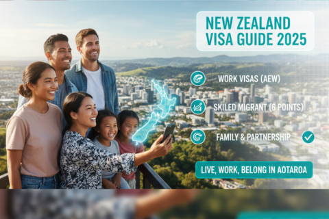 New Zealand Visa Guide 2025: Visitor Visa,Work, Residence, and Family Pathways